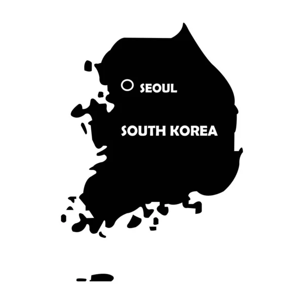 Дизайн Иконок Векторной Иллюстрации Карты Южной Кореи — стоковый вектор