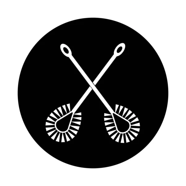 Pennello Icona Vettoriale Illustrazione Simbolo Design — Vettoriale Stock