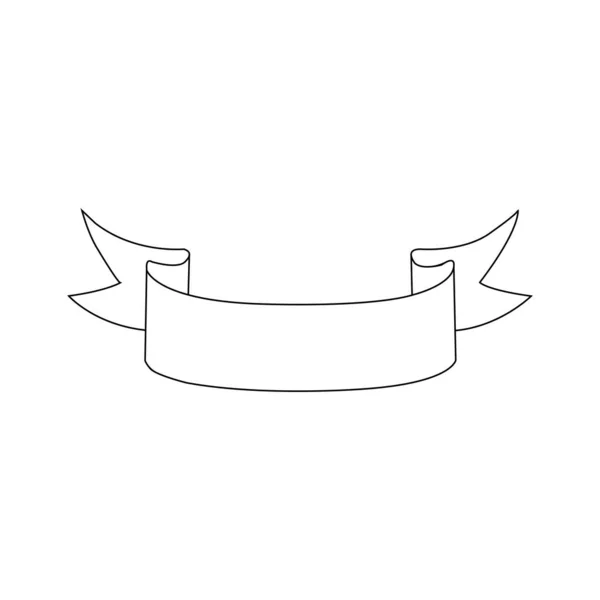 Ruban Icône Vectoriel Illustration Symbole Conception — Image vectorielle