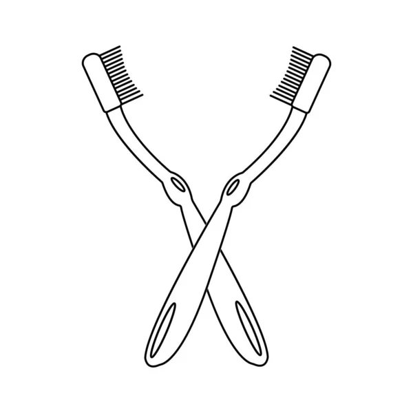 Návrh Symbolu Vektoru Ikony Zubního Kartáčku — Stockový vektor