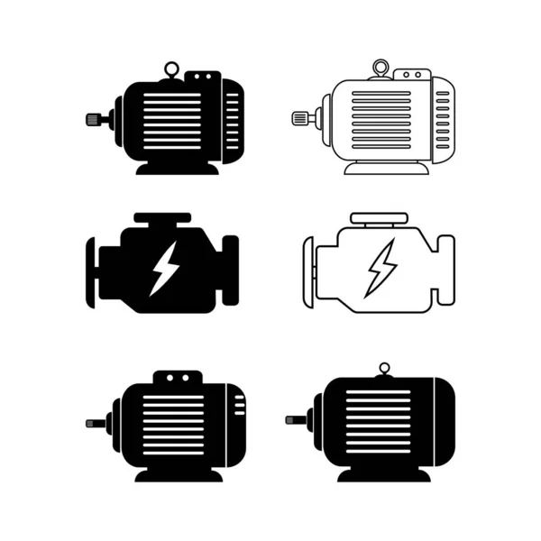 Elektromos Motor Ikon Vektor Illusztráció Logó Tervezés — Stock Vector