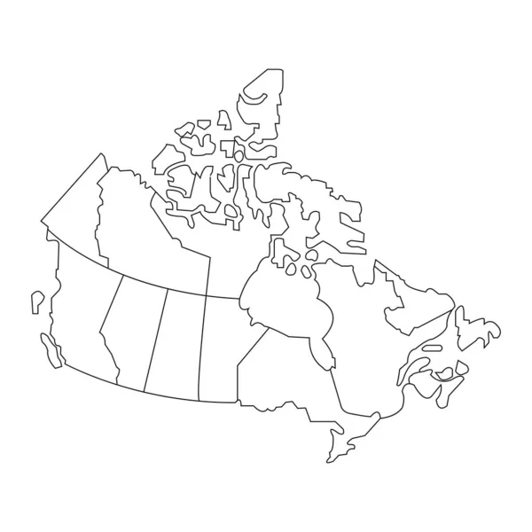 Canada Kort Vektor Illustration Enkelt Design – Stock-vektor