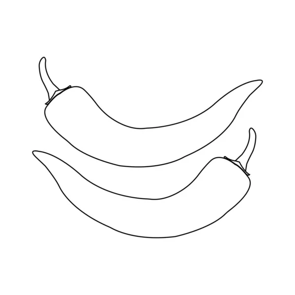 Chili Icon Vector Symbol Illustration Design — Wektor stockowy