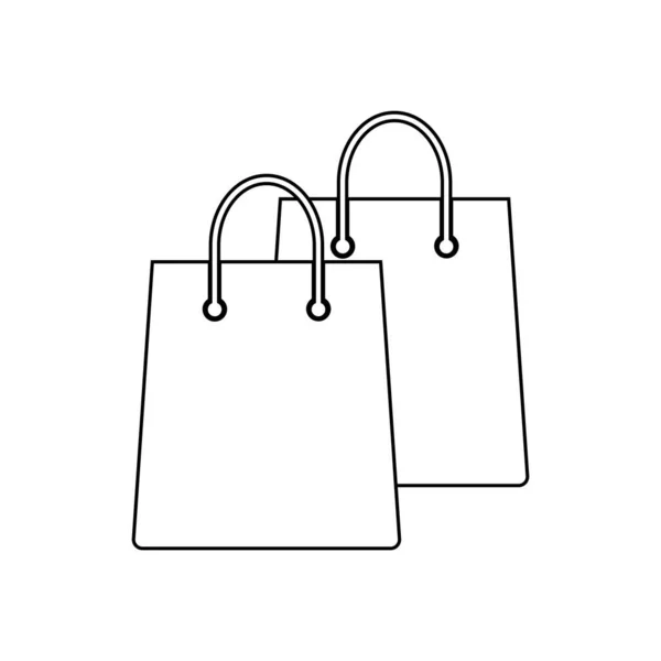 购物袋图标矢量符号设计 — 图库矢量图片