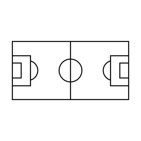 Campo Futebol Ícone Vetor Ilustração Símbolo Design — Vetor de Stock