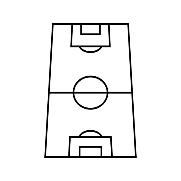 Football Field Icon Vector Illustration Symbol Design — Vetor de Stock