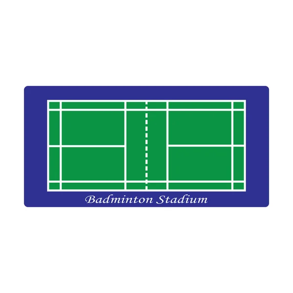 Badminton Sąd Ikona Wektor Ilustracja Symbol Projekt — Wektor stockowy