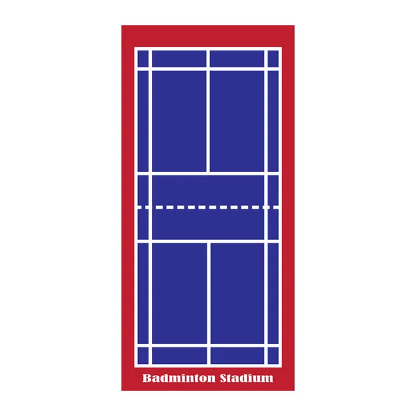 Badminton Cour Icône Vectoriel Illustration Symbole Conception — Image vectorielle