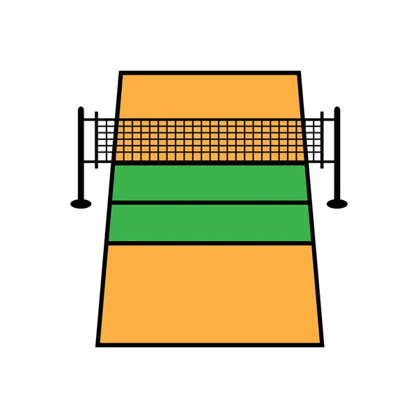 Volleyball Court Icon Vector Illustration Symbol Design — Vetor de Stock