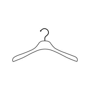 giysi askısı simgesi vektör çizim sembolü tasarımı