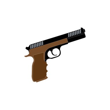 Gun vector icon illustration logo template.