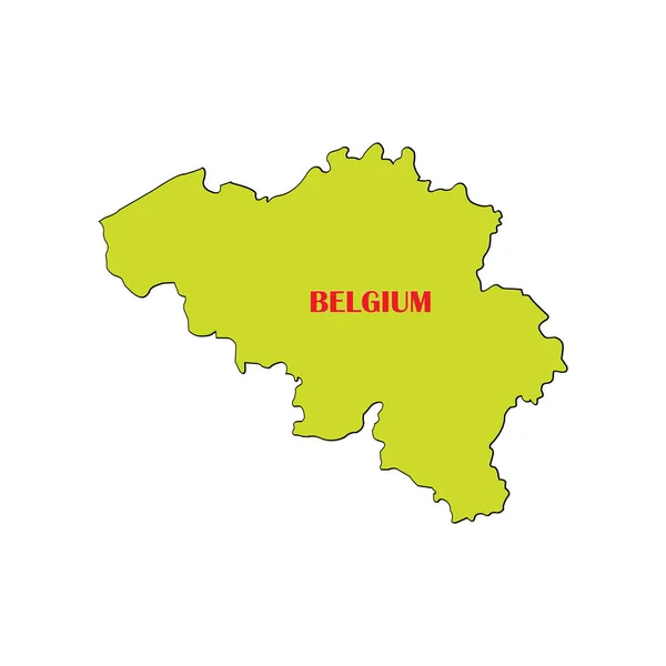 Belgium Mapa Ícone Vetor Ilustração Símbolo Design — Vetor de Stock