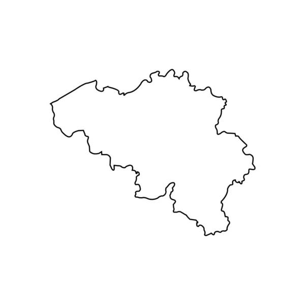 Belgium Map Εικονίδιο Διάνυσμα Εικονογράφηση Σύμβολο Σχεδιασμός — Διανυσματικό Αρχείο