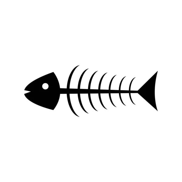 魚骨アイコンベクトルイラストシンボルデザイン — ストックベクタ