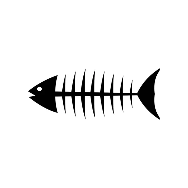 魚骨アイコンベクトルイラストシンボルデザイン — ストックベクタ
