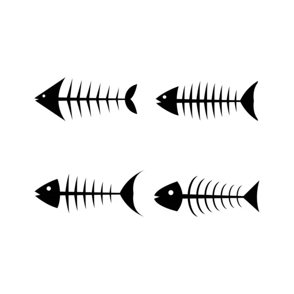 Fishbone Icon Vector Illustration Symbol Design — Stock Vector