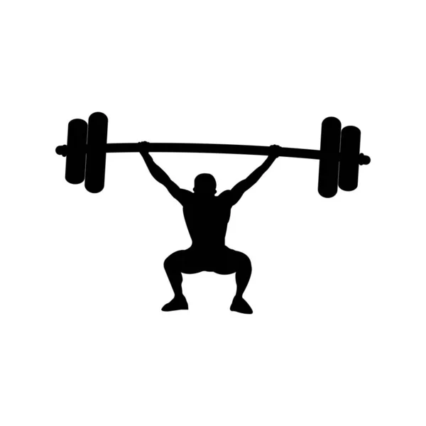Weight Lifter Icon Vector Illustration Symbol Design — Stock Vector