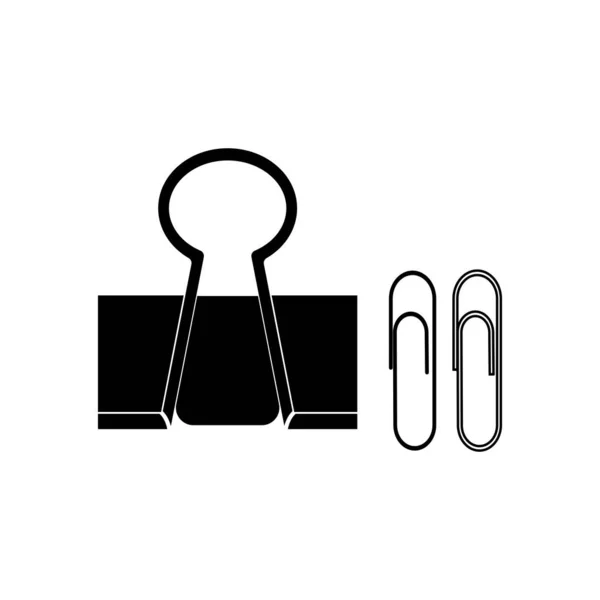 Papel Clipe Ícone Vetor Ilustração Logotipo Design — Vetor de Stock