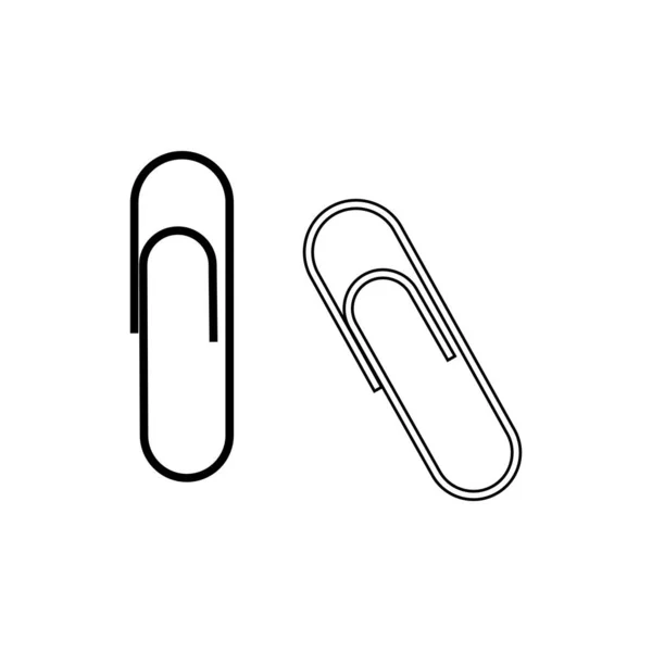 Clip Papel Icono Vector Ilustración Logo Diseño — Archivo Imágenes Vectoriales
