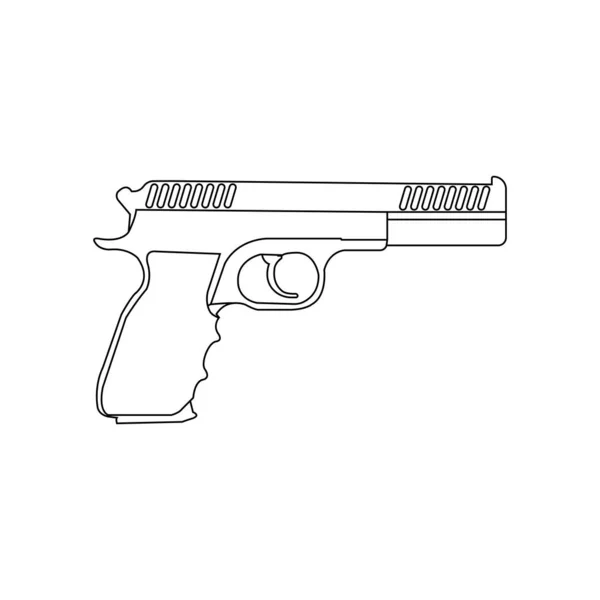 Gun Vector Icon Illustration Logo Template — Stock Vector