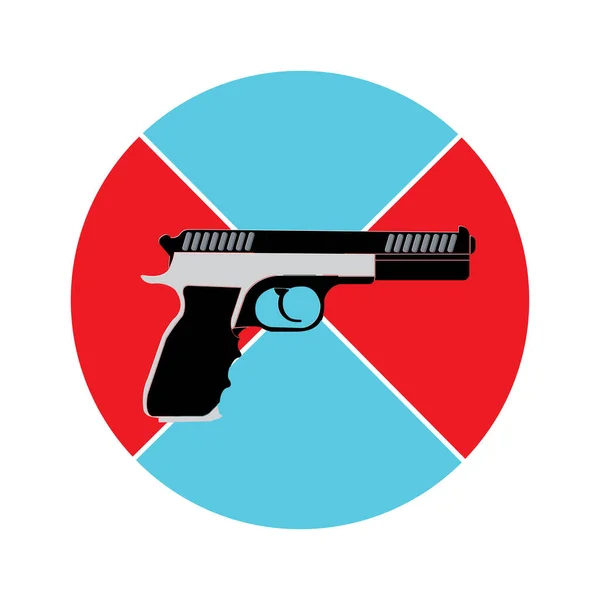Gun Vector Icon Illustration Logo Template — Stockvector