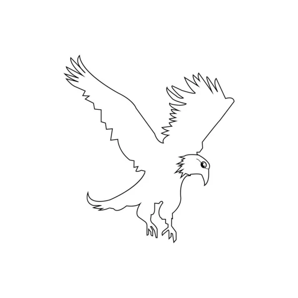 Векторная Иллюстрация Изображением Летающего Орла — стоковый вектор