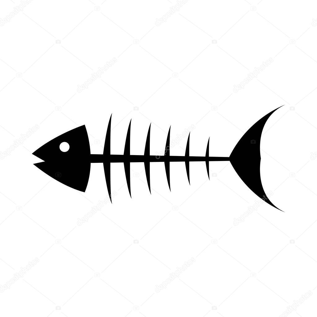 Fishbone icon vector illustration symbol design