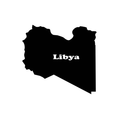 libya harita simgesi vektör illüstrasyon sembolü tasarımı
