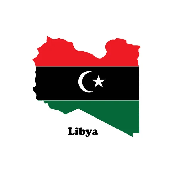 Libya Map 아이콘 일러스트 디자인 — 스톡 벡터