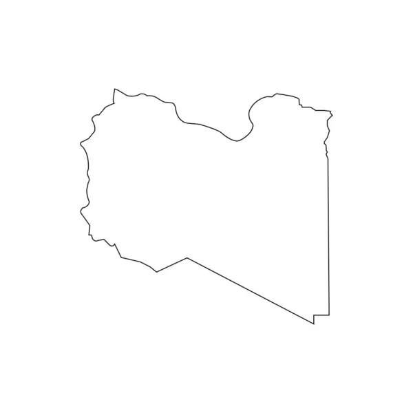 Libya Mapa Icono Vector Ilustración Símbolo Diseño — Vector de stock
