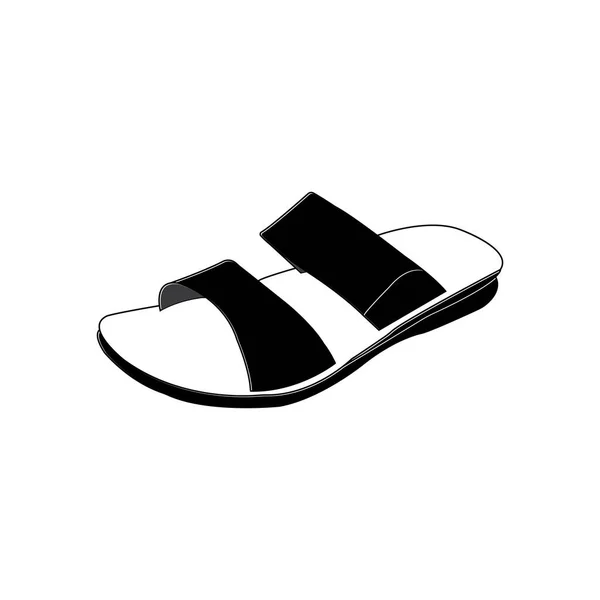 Sandale Pentru Bărbați Icon Vector Ilustrare Simbol Design — Vector de stoc