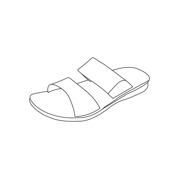 Men Sandals Icon Vector Illustration Symbol Design — Stock Vector