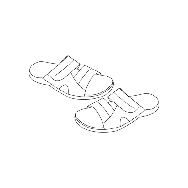 Pánské Sandály Ikony Vektorové Ilustrace Symbol Design — Stockový vektor