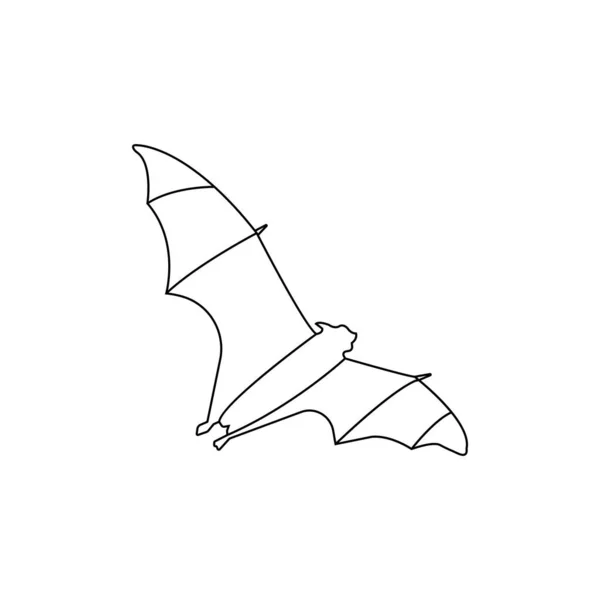 Шаблон Дизайну Іконки Летючої Кажана Векторна Ізольована Ілюстрація — стоковий вектор