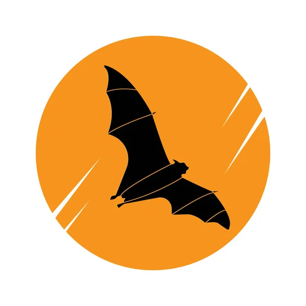 Murciélago Volador Icono Diseño Plantilla Vector Aislado Ilustración — Vector de stock