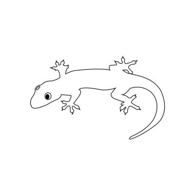 Kertenkele simgesi vektör illüstrasyonu basit tasarım