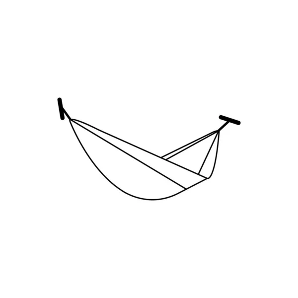 Hamak Simgesi Vektör Illüstrasyon Logo Şablonu — Stok Vektör