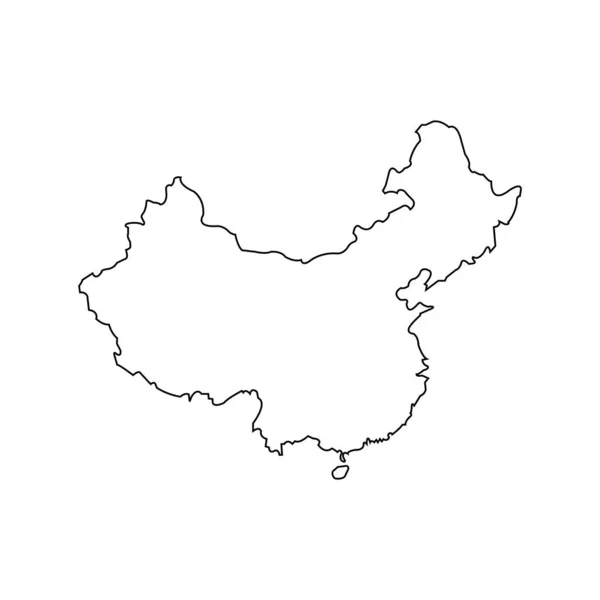 China Country Map Icon Vector Illustration Design — стоковий вектор