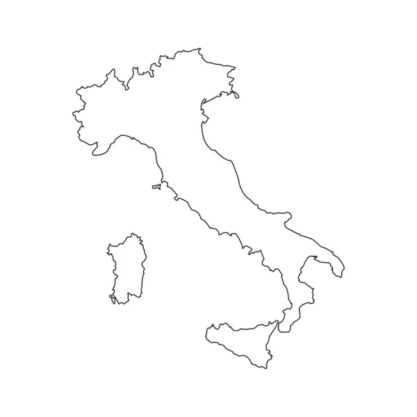 Ιταλικός Χάρτης Εικονίδιο Διάνυσμα Απεικόνιση Απλό Σχέδιο — Διανυσματικό Αρχείο