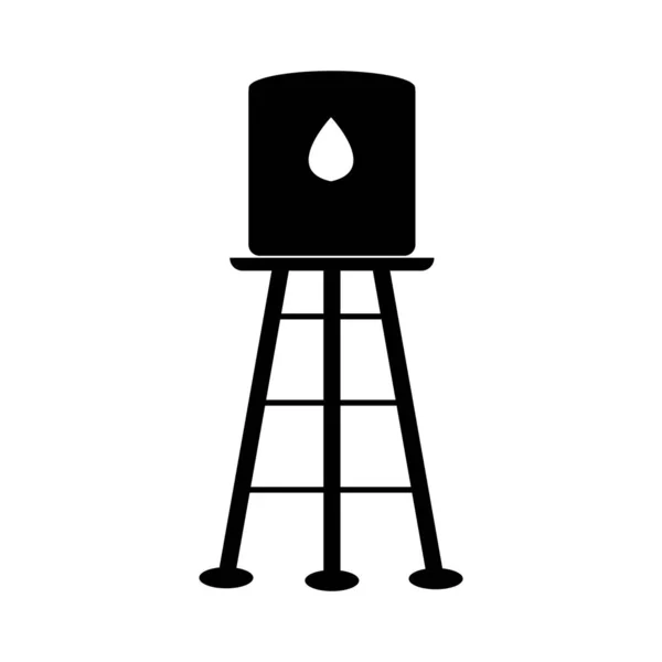 Watertoren Vector Pictogram Illustratie Logo Ontwerp — Stockvector