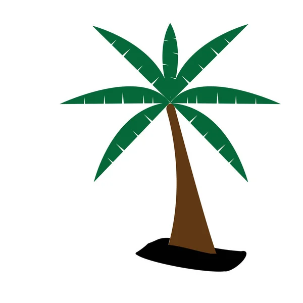 Palmeira Verão Logotipo Modelo Vetor Ilustração — Vetor de Stock