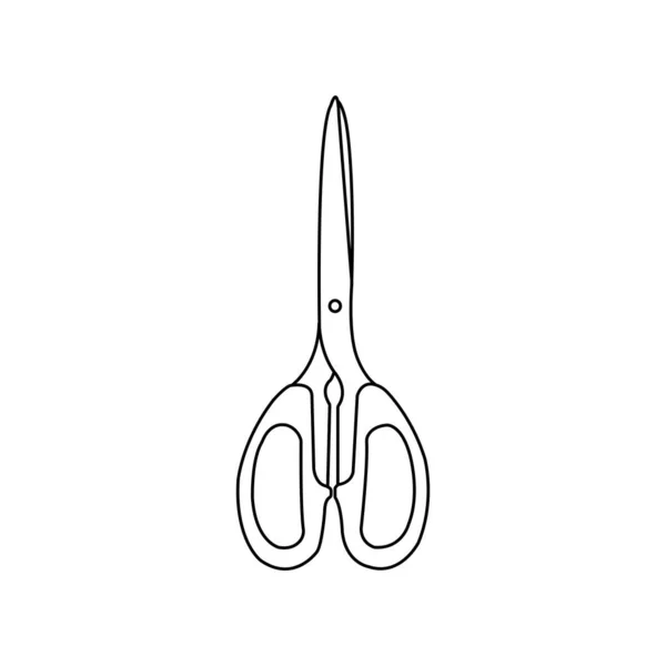 Nůžky Ikona Vektorové Ilustrace Jednoduchý Design — Stockový vektor