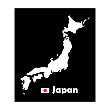 Japonya harita simgesi vektör illüstrasyon sembolü tasarımı