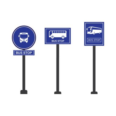 Otobüs durağı ikon vektör illüstrasyon tasarımı.