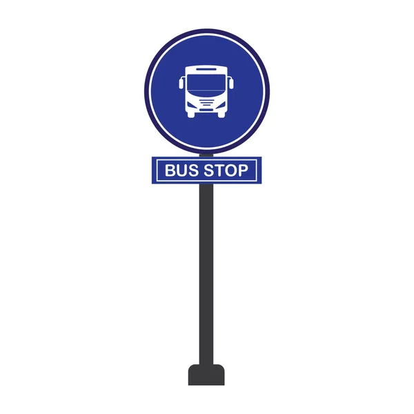 Parada Autobús Icono Vector Símbolo Ilustración Diseño — Vector de stock
