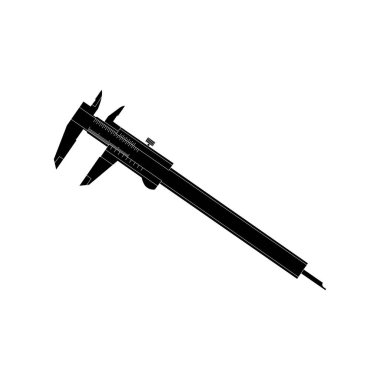 Manuel ve dijital kalibreli simge vektörü basit tasarım