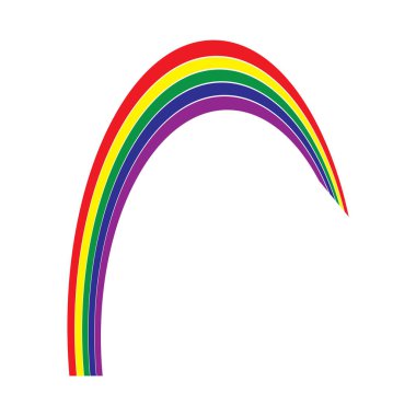 Gökkuşağı logo vektör tasarımı çizimi ve arkaplan