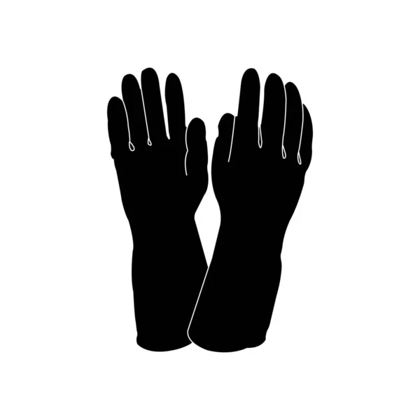 Handschoenen Pictogram Vector Illustratie Symbool Ontwerp — Stockvector