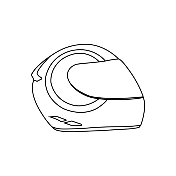 オートバイベクトルシンプルなデザインのヘルメットアイコン — ストックベクタ