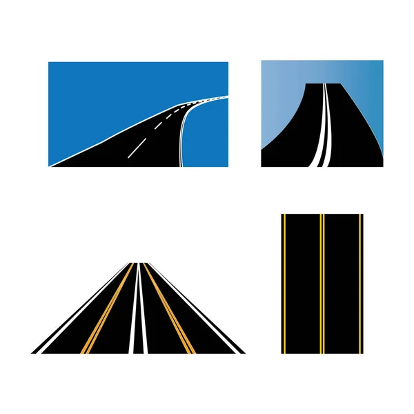Carretera Icono Vector Ilustración Símbolo Diseño — Vector de stock